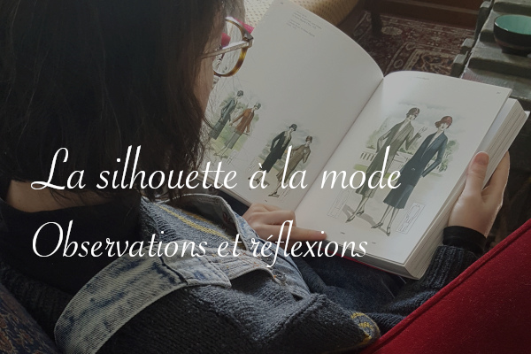 Personne qui lit un livre d'illustration de mode des années 1920 - Silhouettes à la mode Carnet de recherches de Lucie Choupaut