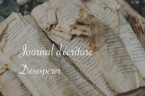 Journal d'écriture : désespérer - Carnet de recherches de Lucie Choupaut