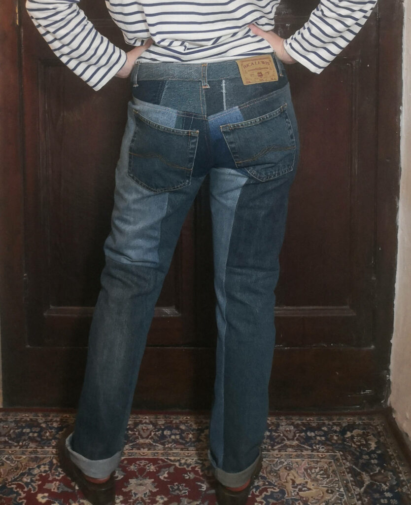photo vue de dos du Morgan jeans en patchwork