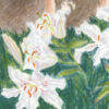 détail de l'illustration en couleurs "Balade au Met Cloisters"