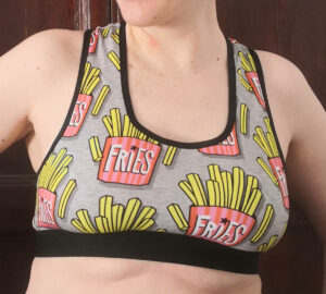 devant brassière de sport cornet de frites