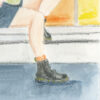 détail de l'illustration "Dans le métro" Doc Martens
