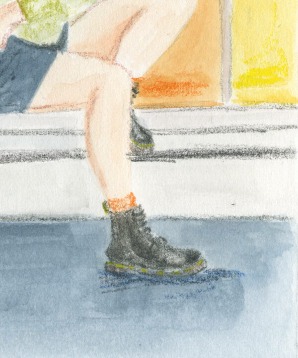 détail de l'illustration "Dans le métro" Doc Martens