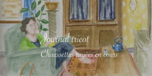 Journal tricot : chaussettes rayées en cours - Lucie Choupaut