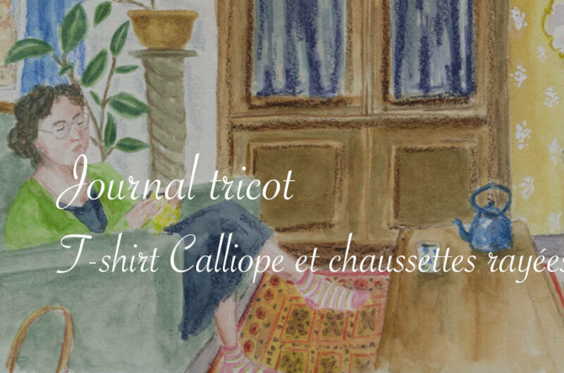 Journal tricot : t-shirt Calliope et chaussettes rayées - Lucie Choupaut