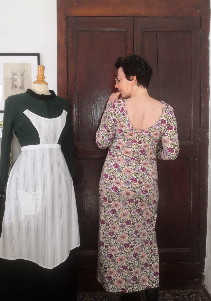 dos de la robe Ludmilla en jersey fleuri