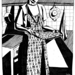 Portfolio - illustration noir et blanc Sortie du four Lucie Choupaut