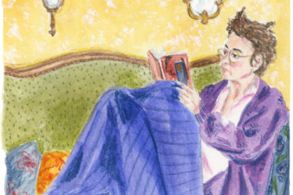 Portfolio - illustration d'une femme qui lit Lucie Choupaut