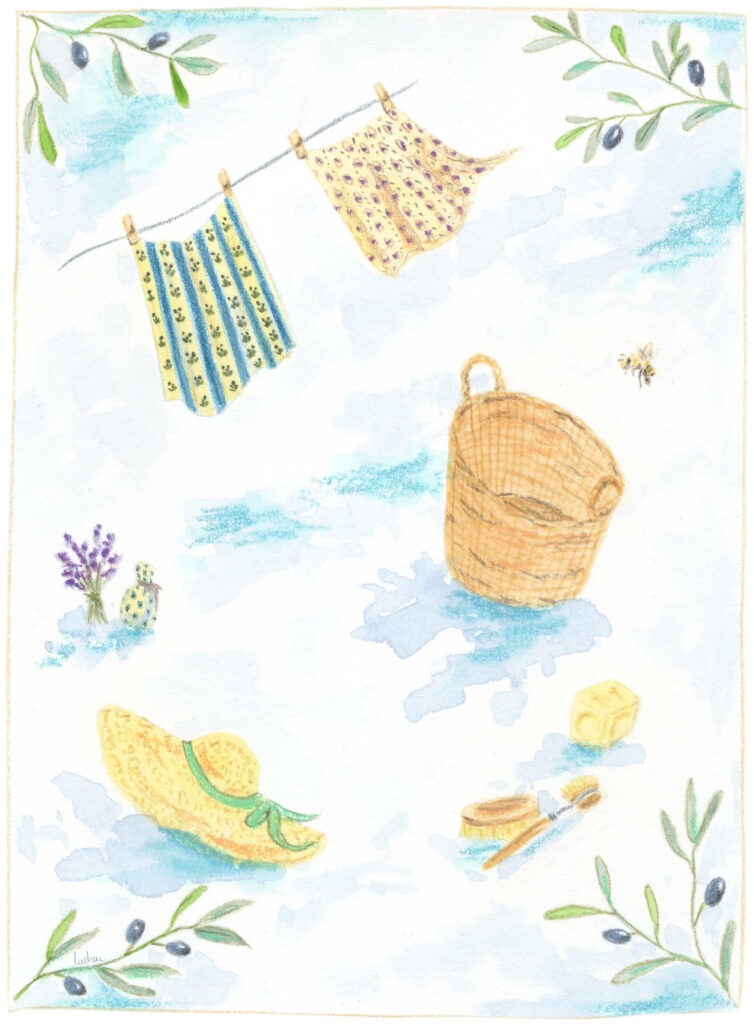 carte postale illustrée savon de Marseille par Lucie Choupaut