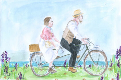 Portfolio - illustration d'une balade en tandem en 1936 Lucie Choupaut