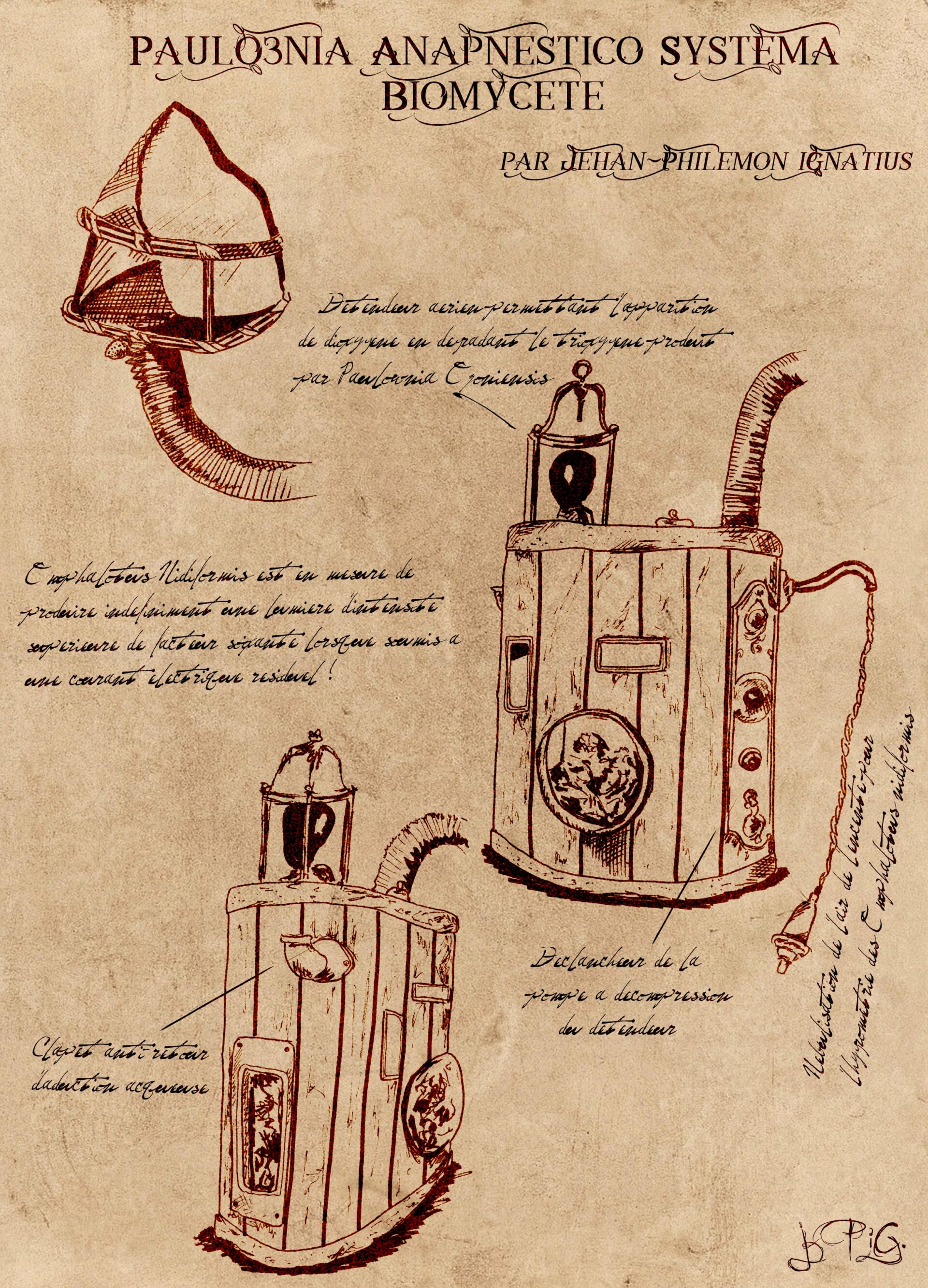 Portfolio - planche d'inventeur machine Steampunk