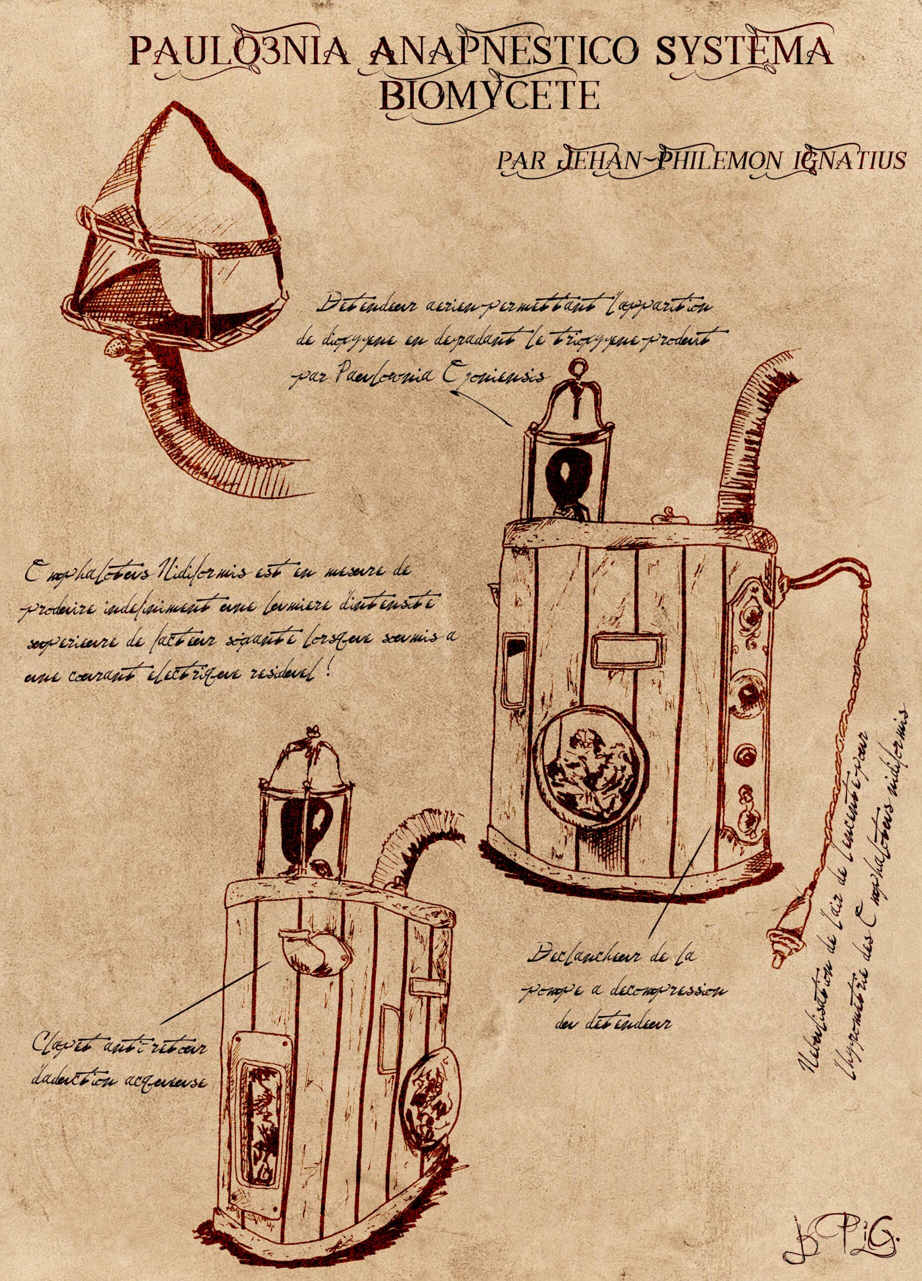 Portfolio - planche d'inventeur machine Steampunk