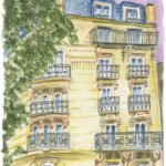 Portfolio - illustration de la rue de Tolbiac par Lucie Choupaut