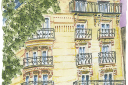 Portfolio - illustration de la rue de Tolbiac par Lucie Choupaut