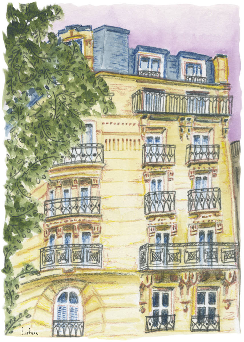 Portfolio - illustration de la rue de Tolbiac par Lucie Choupaut