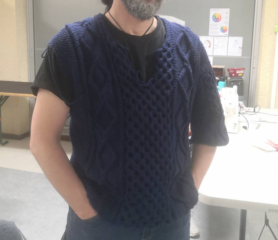 état actuel de la manche du Dagmar Zipper Sweater