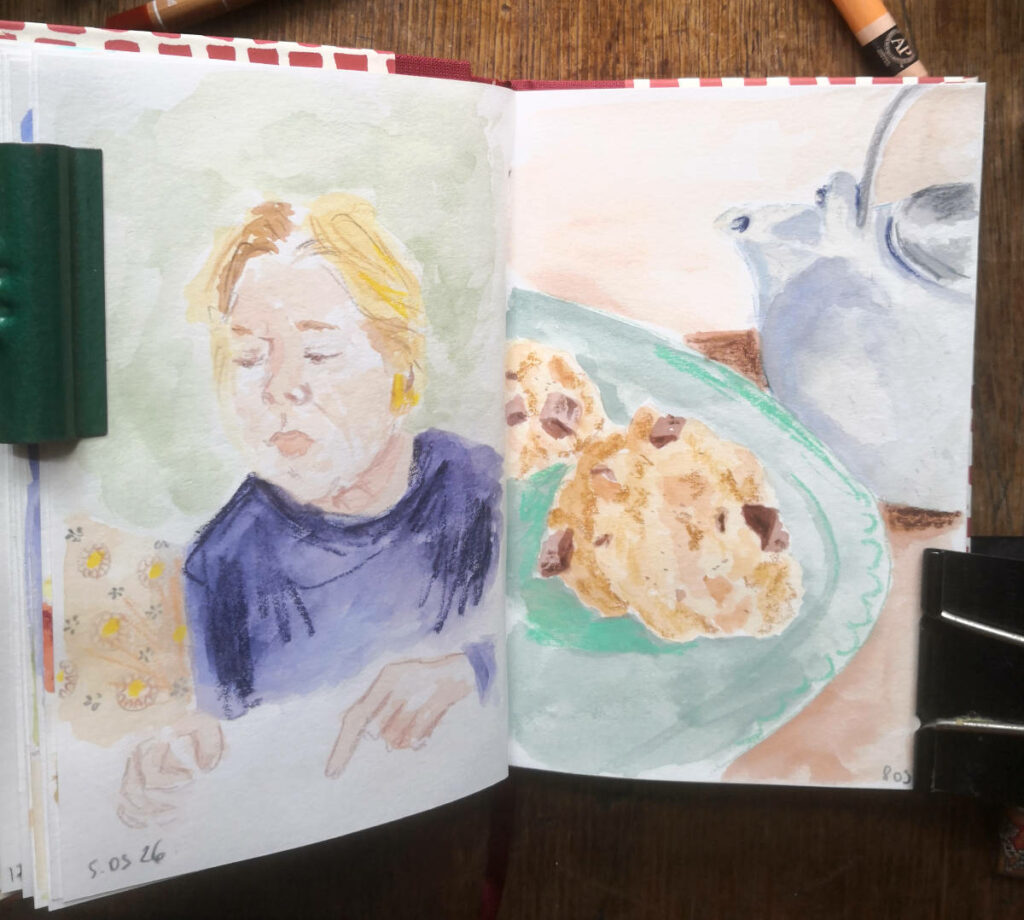 carnet de croquis d'observation en couleurs