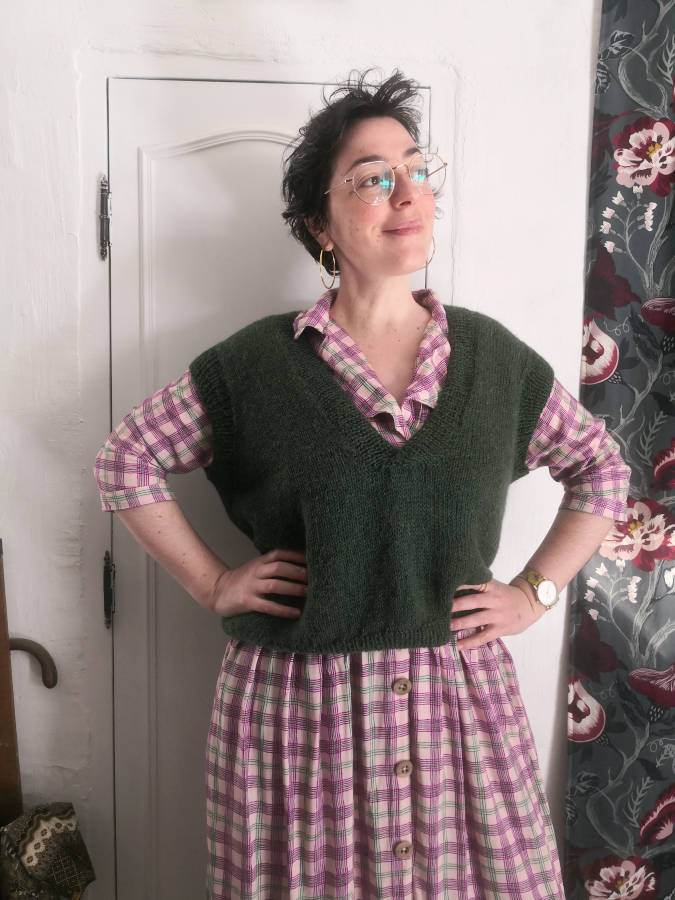 gros plan sur le pull Victor de Une poule à petits pas