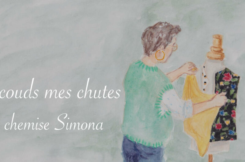 Illustration couture de la chemise Simona en chutes de viscose - Lucie Choupaut
