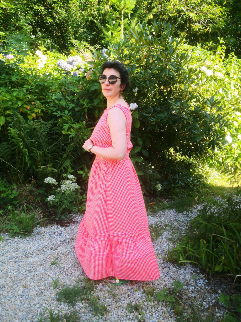 ensemble en seersucker vichy avec la jupe Rose Mary de Lise Tailor