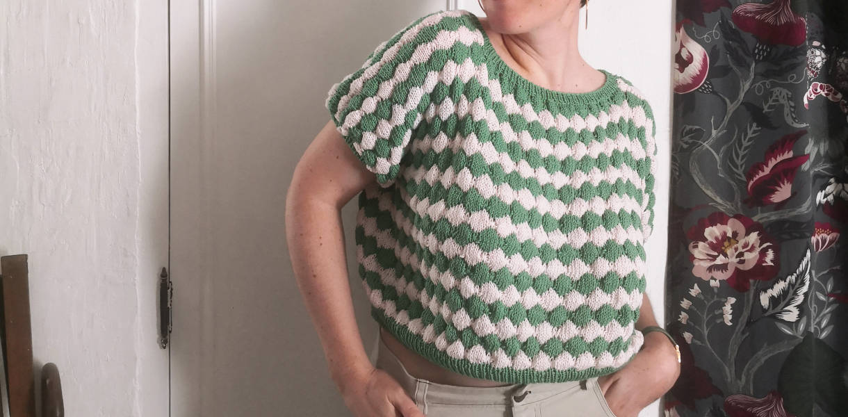 Top Mona de Lise Tailor tricoté en coton - Lucie Choupaut